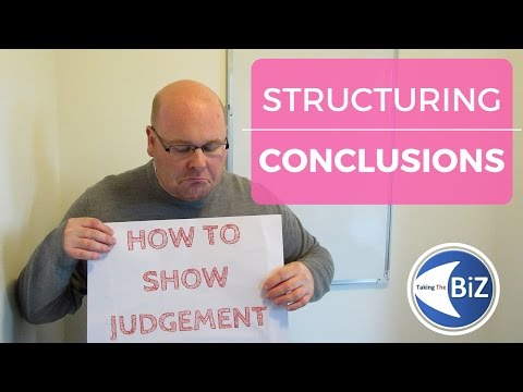 A level Business Revision - How to Structure Conclusions