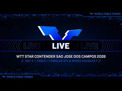 LIVE! | T1 | Day 4 | WTT Star Contender São José Dos Campos 2026 | Singles SFs & Mixed Doubles F