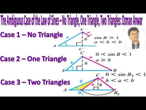 How to Solve The Ambiguous Case of the Law of Sine: No Triangle, One Triangle, Two Triangles: Osman