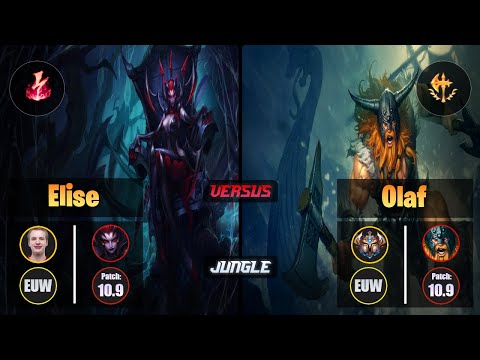 Jankos ELISE (Jungle) [Electrocute] VS OLAF - Challenger EUW Patch 10.9