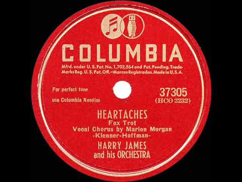 1947 HITS ARCHIVE: Heartaches - Harry James (Marion Morgan, vocal)