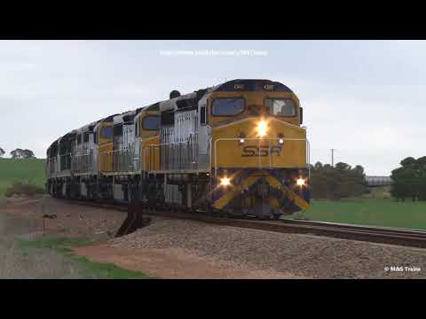 Railways of South Australia: Five C classes haul SSR Grain Train to Crystal Brook