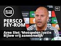 Arne Slot: 'Meespelen Bijlow zeer aannemelijk'