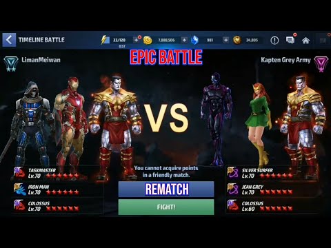 LimanMeiwan VS Kapten Grey Army ( Part 2 ) - Marvel Future Fight ( Rematch )