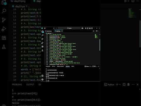 Mind-Blowing Python String Tricks Day23 #shortvideo #shorts #programming #coding