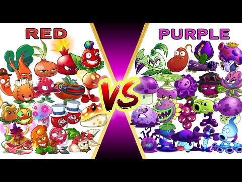 Pvz 2 Gameplay - Team PURPLE Vs Team RED - Which Team Plant Will Win ？- Plant vs Plant
