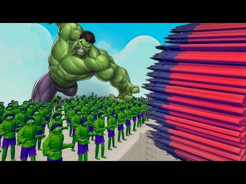 100x HULK vs 3x EVERY GOD - Totally Accurate Battle Simulator TABS