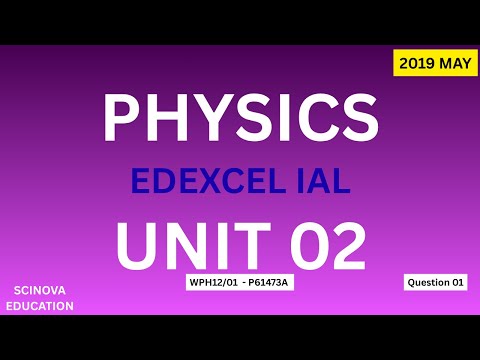 Edexcel IAL Physics 2019-May Unit 2- WPH12/01 - Q 01