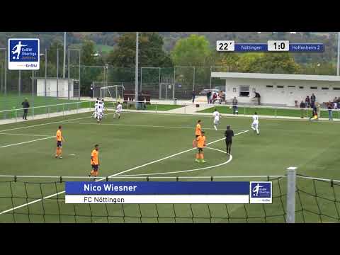B-Junioren - 1:0 - Nico Wiesner - FC Nöttingen vs TSG 1899 Hoffenheim