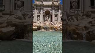 Throw a Coin and Make a Wish at Trevi Fountain! 🪙✨ #Rome #TreviFountain #Wanderlust #travel #ytshort