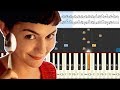 YANN TIERSEN - LA DISPUTE - AMELIE OST - Piano Tutorial + Sheet Music