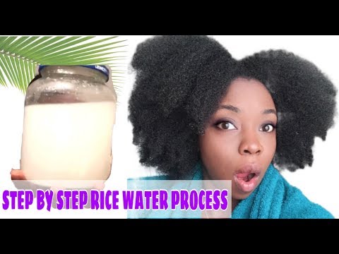 HOW TO MAKE RICE WATER SUPER HAIR GROWTH TREATMENT | USING RICE WATER RINSE ON NATURAL HAIR Video