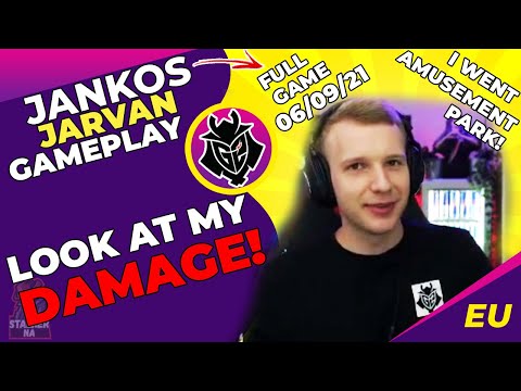 G2 Jankos Talks - I Went To Amusement Park! | Look At My DAMAGE Guys! | Jarvan 4 Jungle | 06/09/21