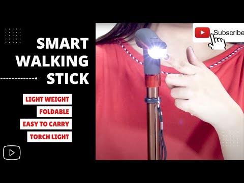 MCP Smart Folding Stick with LED Torch and SOS Alarm 1 Leg