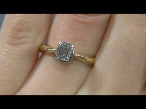 DR046 Bezel Set Solitaire Diamond Engagement Ring