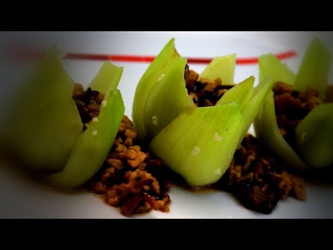 Pork & Shiitake in Bok Choy (Pak Choi) Cups (Chinese...