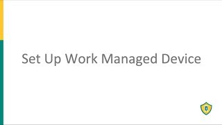 Manual Managed Provisioning for Android