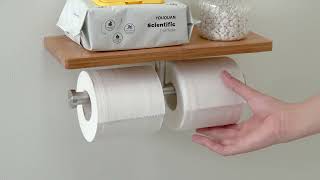 Double Toilet Paper Holder with Shelf Provides An Efficient Life. | KES