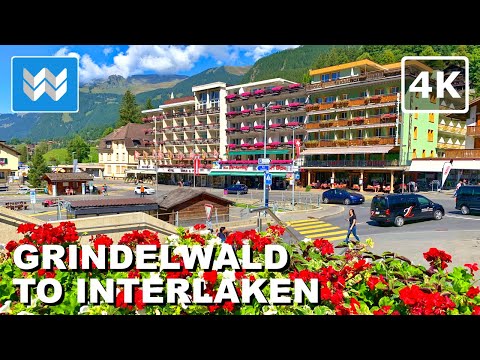 [4K] Grindelwald to Interlaken Switzerland 🇨🇭 Swiss Scenic Drive | Vacation Travel Guide