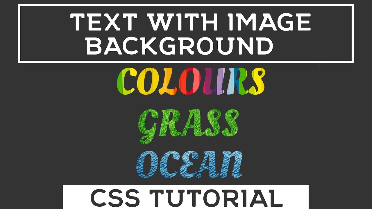 Text With Image Background-Pure CSS Tutorial | Learn Within 4 minutes.