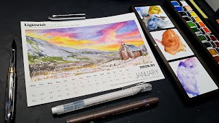 Watercolor Calendar 2026 Paint-Along!!! JANUARY