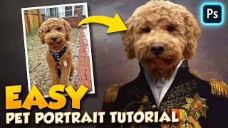 How To Make an Oil Painting Pet Portrait in Photoshop | Easy Steps