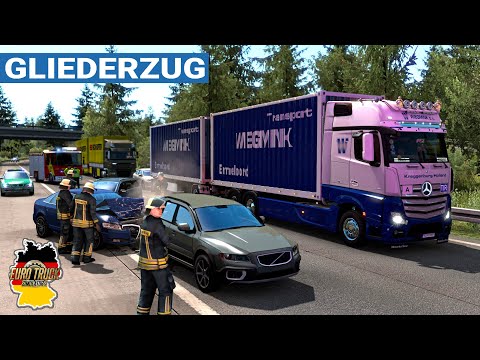 ETS2 ARTICULATED TRAIN - Mercedes Actros MP4 BDF through Germany [#1605] EURO TRUCK SIMULATOR 2