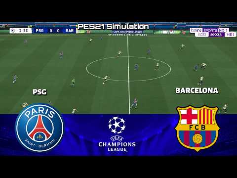 🔴 LIVE | PSG vs Barcelona | UEFA Champions League 2026/2027 | PES 21 Simulation