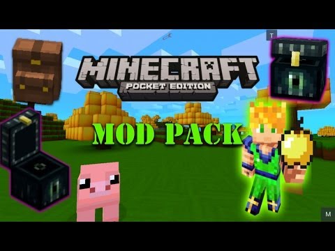 MINECRAFT PE MOD PACK! GOLDEN TREES, ENDER CHEST, BACKPACK Video