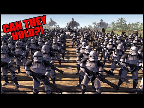 Clone Army's SUPER BRIDGE Defense! - Men of War: Star Wars Mod Battle Simulator