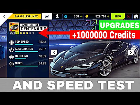 Asphalt 9 - CENTENARIO - 3 Stars UPGRADES (+1000000) CREDİTS R.I.P