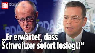Merz mit der Geduld am Ende? Schweitzer soll sofort Reformen umsetzen! | Vertrau