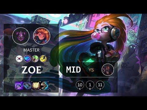 Zoe Mid vs Lucian - KR Master Patch 10.5