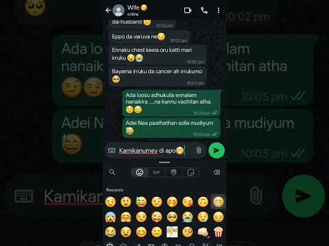 Husband Wife love ❤️ #whatsapp #love #husbandwife #tamilsong chatting tips