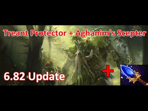 Dota 2 - Treant Protector + Aghanim's Scepter (6.82 Update)