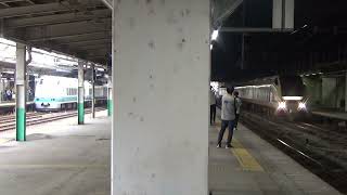 信越本線 E653系1100番台 上沼垂色 特急しらゆき8号 長岡駅到着~発車