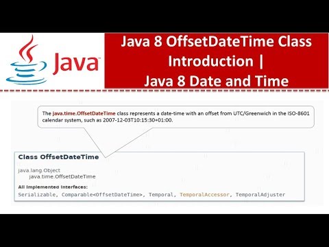 Java 8 Offsetdatetime Class Introduction Java 8 Date And Time Java Date And Time