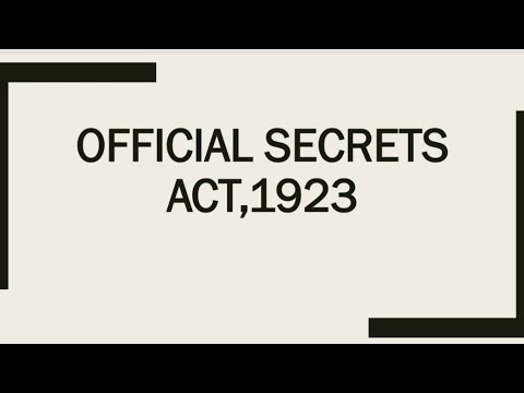 Official Secrets Act,1923 notes||Law and media notes||Ballb Law and Media notes