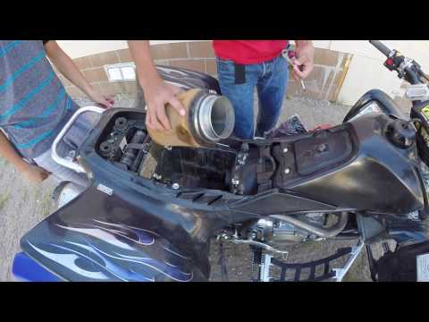 how to install a k&n air filter on a trx450 easy