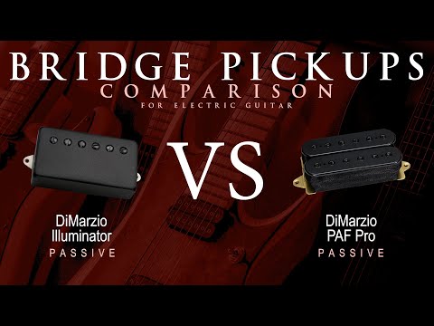 DiMarzio ILLUMINATOR vs PAF PRO - Passive Bridge Guitar Pickup Comparison Tone Demo