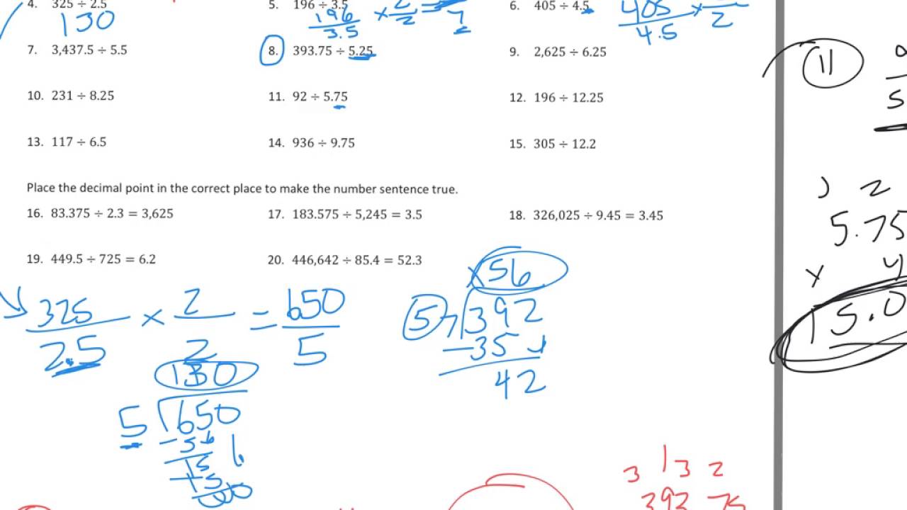 6th grade Module 2 Lesson 15 PS