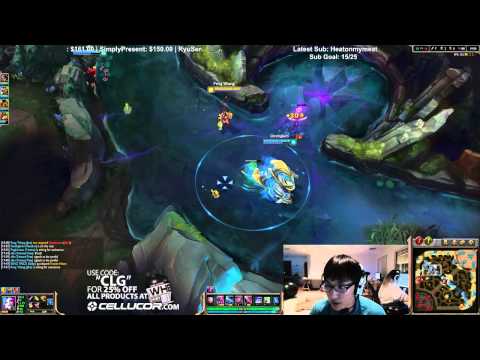 Doublelift duo Trick2g - Jinx vs Graves Bot - League of Legends Gameplay