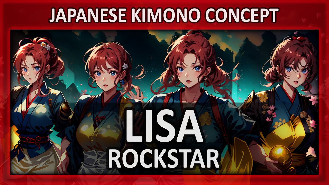 LISA - 'ROCKSTAR' - Japanese Kimono Dance Performance Cover MV Generative AI Stable Diffusion Anime