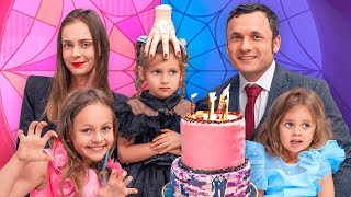 Mary celebrates Birthday! Halloween Party with Wednesday