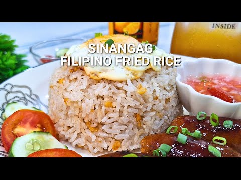 Sinangag ( Pinoy Garlic Fried Rice ) with Egg and Chorizo Recipe
