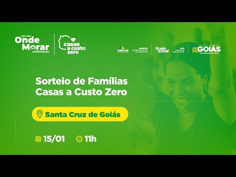 Sorteio de famílias em Santa Cruz de Goiás