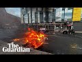 Bus And Cars Burned In Anti Immigration Protests In Belfast After Stabbing
