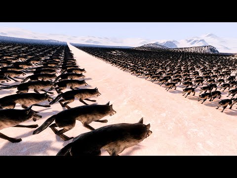 25.000 COYOTES vs 10.000 WOLVES | Ultimate Epic Battle Simulator