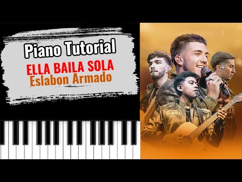 🎹ELLA BAILA SOLA by Eslabon Armado (easy piano tutorial lesson free)