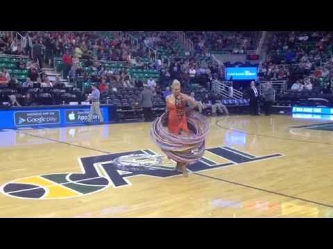 Alesya Gulevich - Hula Hoop Artist - NBA Half-time show (short video) - Utah Jazz (March 2014)